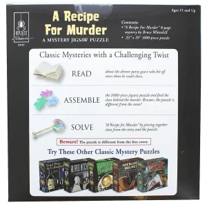 Oriental Trading Puzzles*A Recipe For Murder 1000 Piece Mystery Jigsaw Puzzle