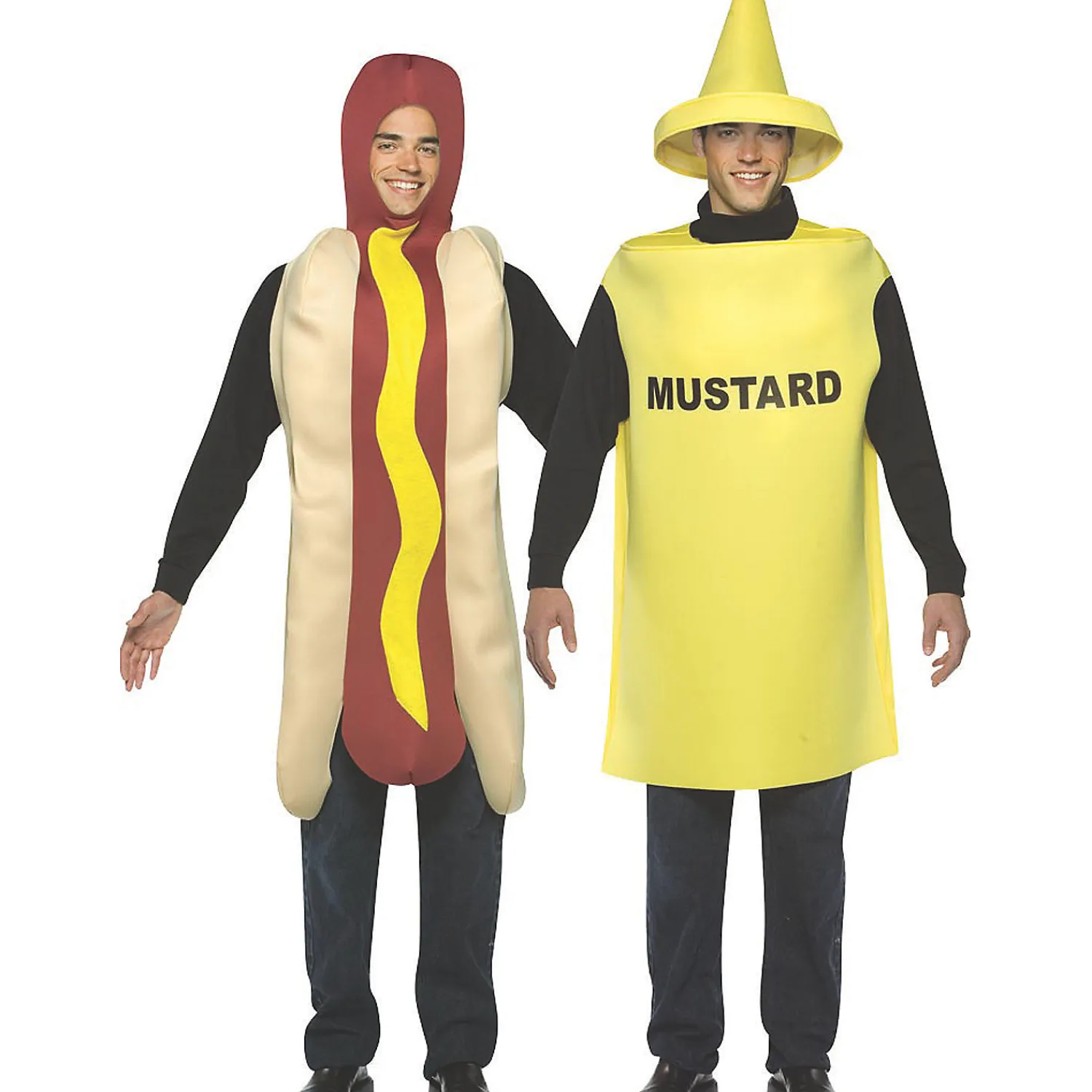 adult_hot_dog_and_mustard_0.webp Adult Hot Dog And Mustard Couple Costumes<Oriental Trading Flash Sale