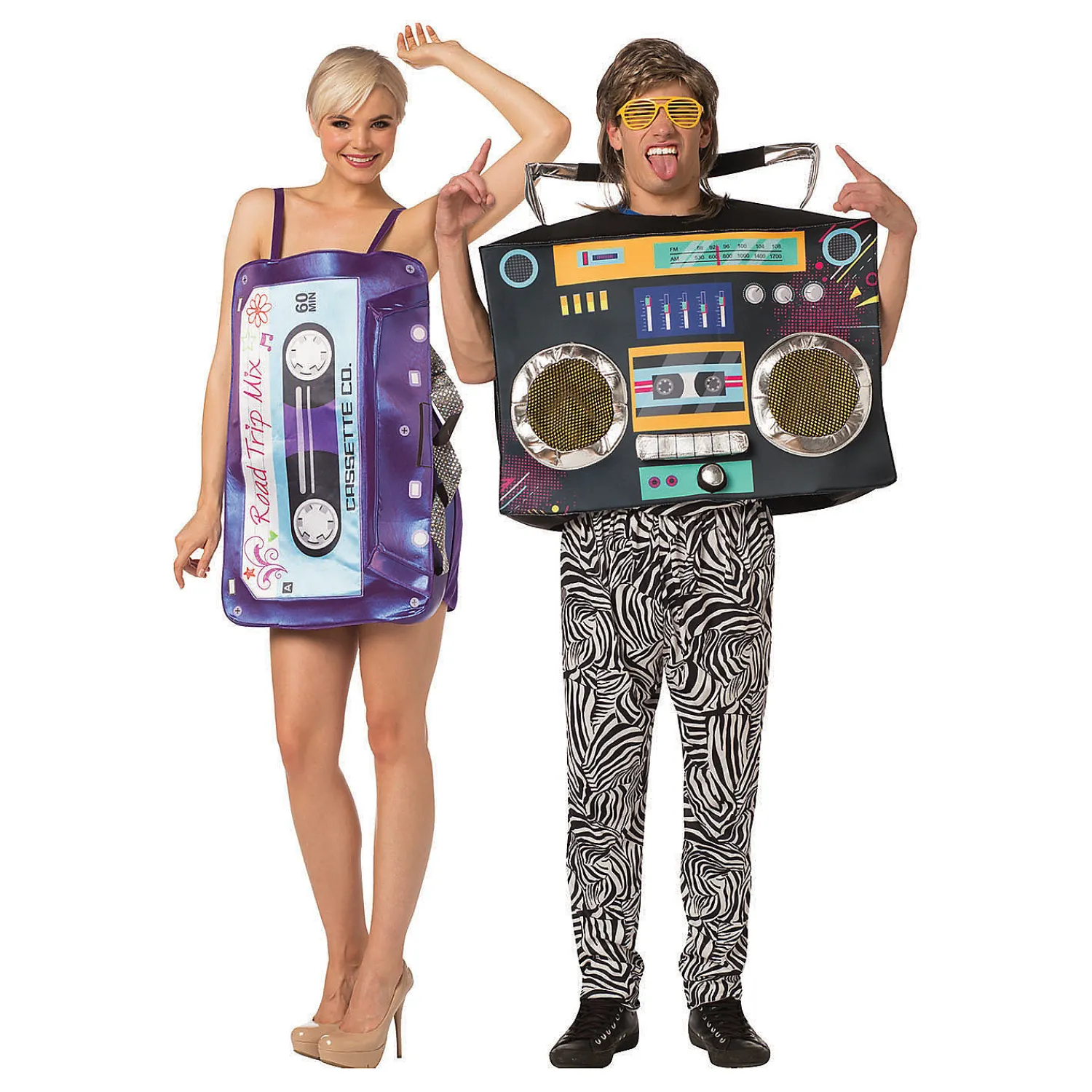 adult_mix_tape_and_boom_b_0.webp Adult Mix Tape And Boom Box Couple Costumes<Oriental Trading Fashion