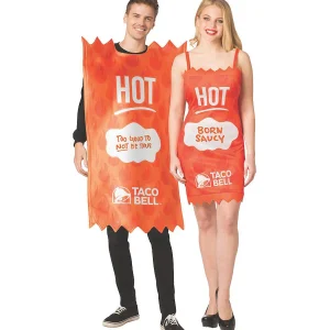 Adult Taco Bell Hot Sauce Couple Costumes<Oriental Trading Flash Sale