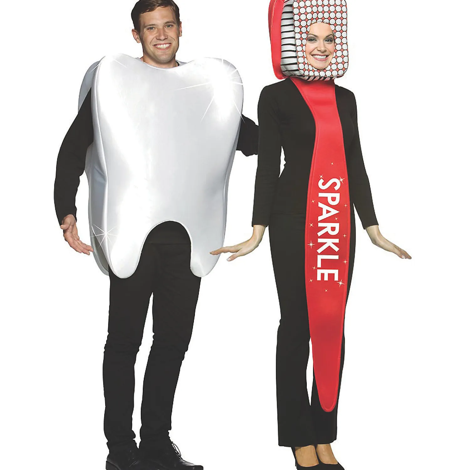 adult_tooth_and_toothbrus_0.webp Adult Tooth And Toothbrush Couple Costumes<Oriental Trading Fashion