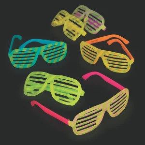 Oriental Trading Glow Jewelry*Adult's Bright Color Glow-In-The-Dark Shutter Glasses- 12 Pc.