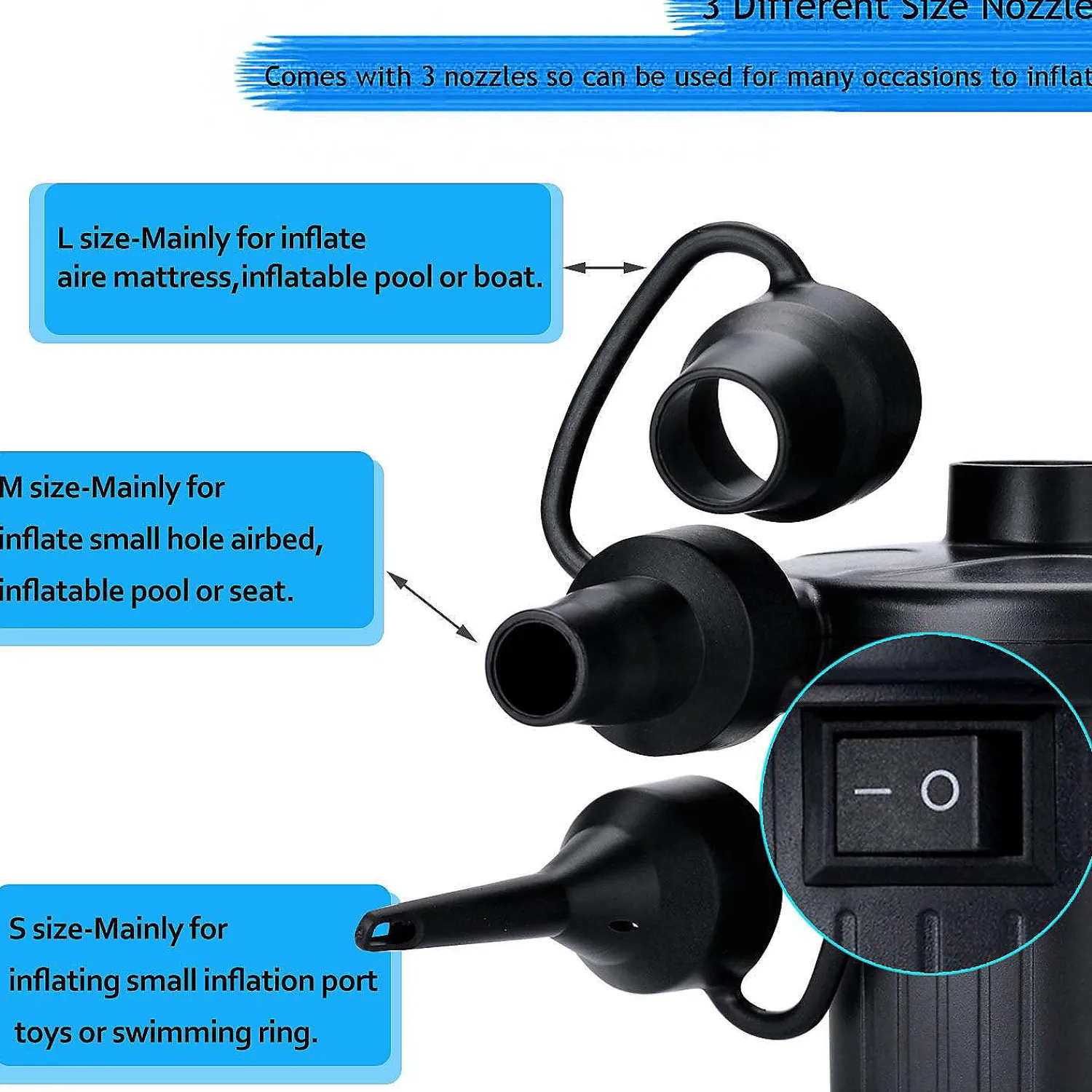 agptek_electric_air_pump__3.webp Agptek Electric Air Pump For Inflatables Air Mattresses<Oriental Trading Discount