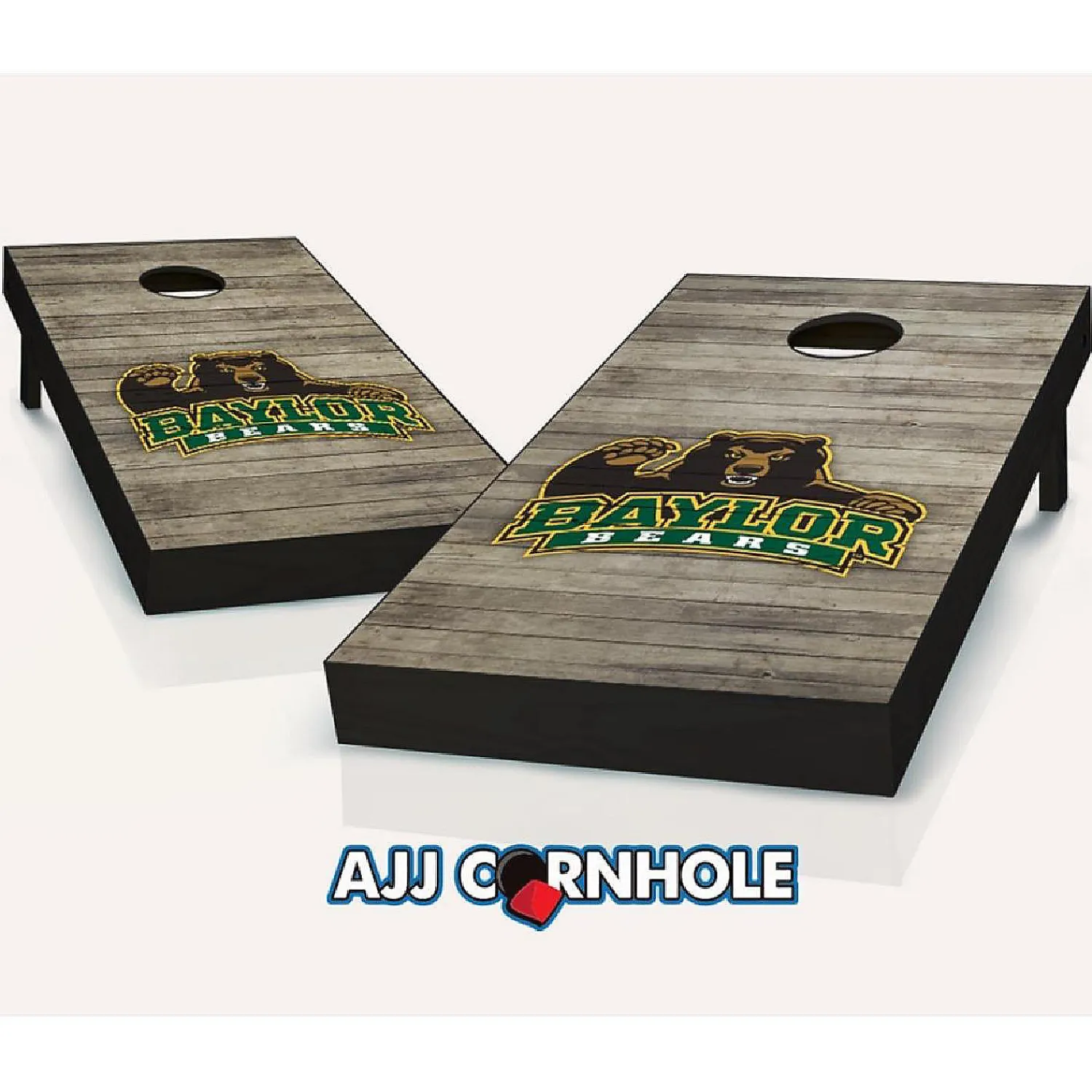 ajjcornhole_baylor_bears__0.webp Oriental Trading Games*Ajjcornhole Baylor Bears Distressedtheme Cornhole Set With Bags - 8 X 24 X 48 In.