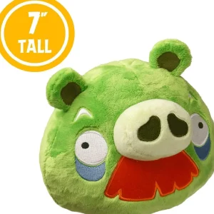 Oriental Trading Character Toys*Angry Birds Green Moustache Foreman Pig Plush Bad Piggies 7