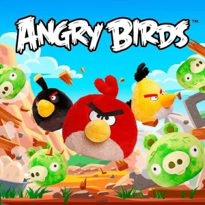 Oriental Trading Character Toys*Angry Birds Green Moustache Foreman Pig Plush Bad Piggies 7