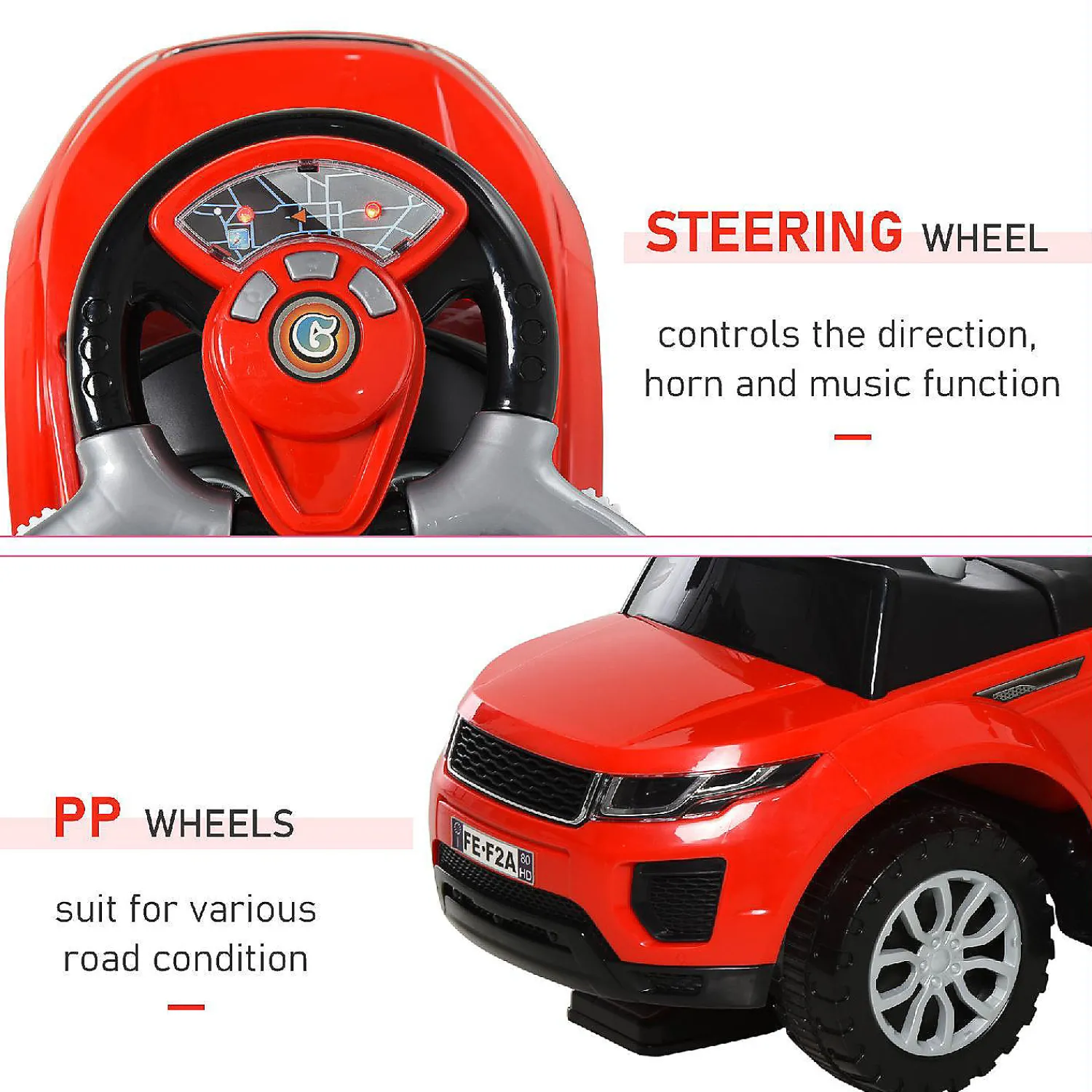 aosom__in__toddler_push_c_3-1.webp Aosom 3 In 1 Toddler Push Car W/Music Lights And Secure Bar 1-3Yr Red<Oriental Trading Hot