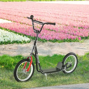 Aosom Kick Scooter W/Rear Dual Brakes 5Yr+ Black<Oriental Trading Cheap