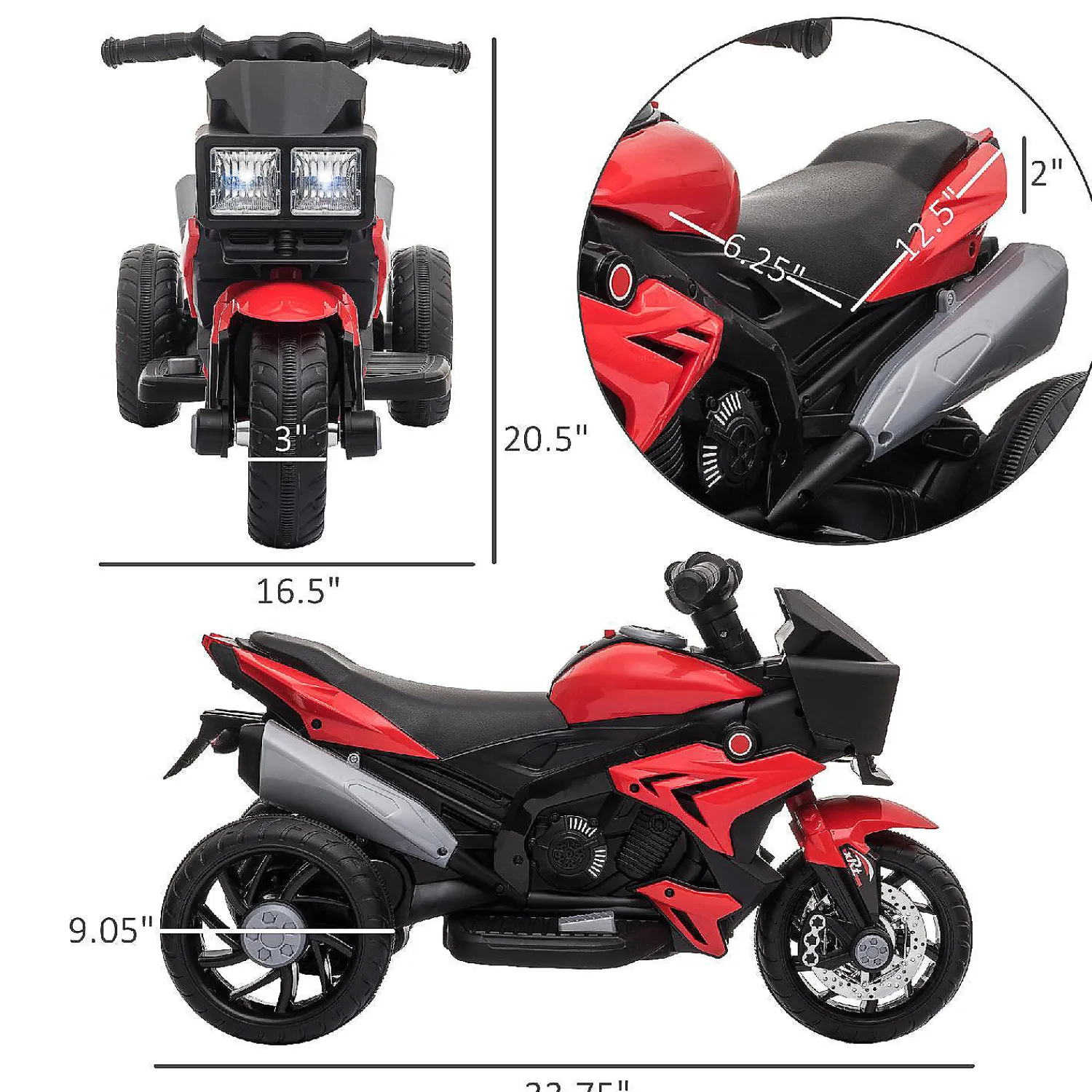 aosom_v_kids_motorcycle_e_2.webp Aosom 6V Kids Motorcycle Electric Ride On W/ Music Red<Oriental Trading Cheap