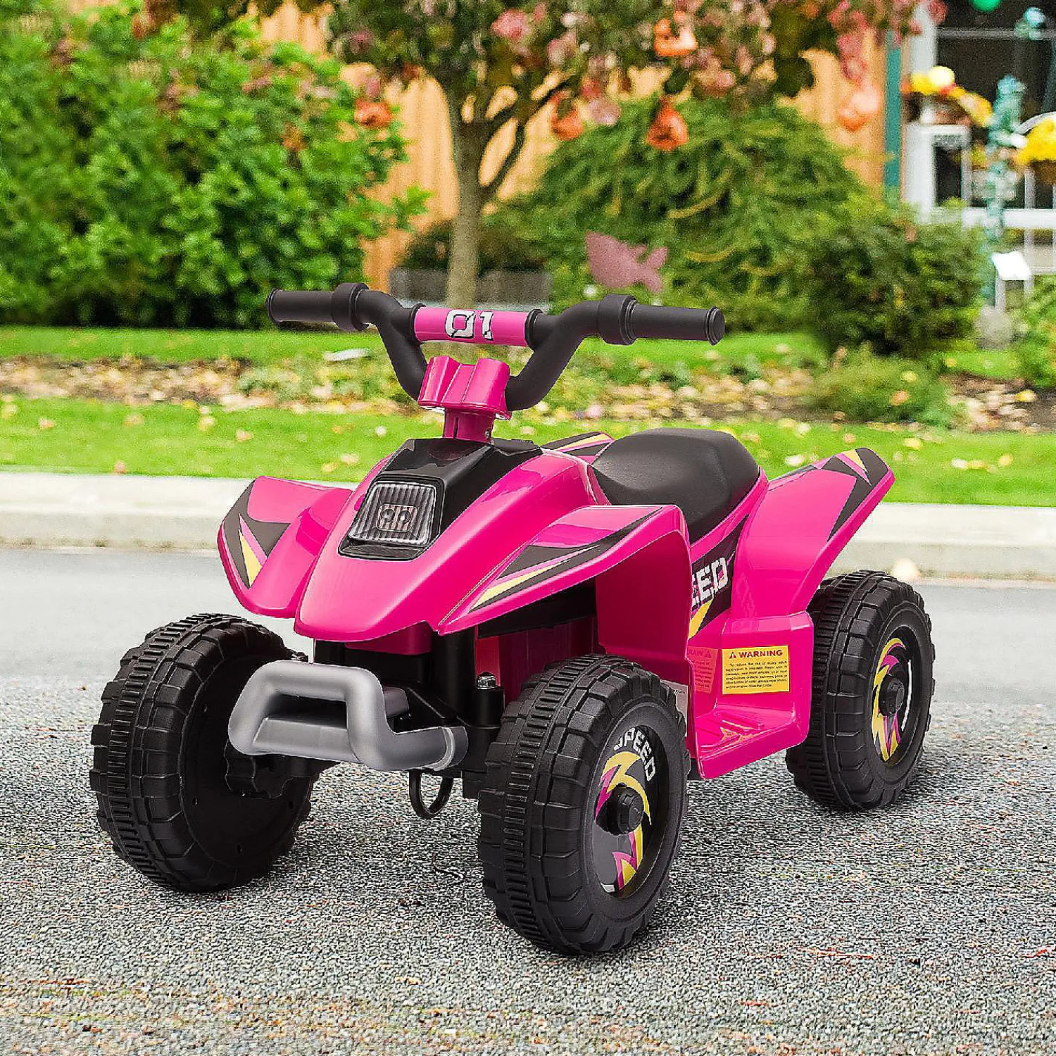aosom_v_ride_on_atv__whee_2.webp Aosom 6V Ride On Atv 4 Wheeler Electric Quad Vehicle W/Forward/ Reverse Switch 3-5Yrs Pink<Oriental Trading Best