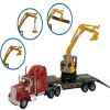Oriental Trading Toy Cars*Big Daddy Big Rig Heavy Duty Tractor Trailer Transport Flat Bed & Excavator