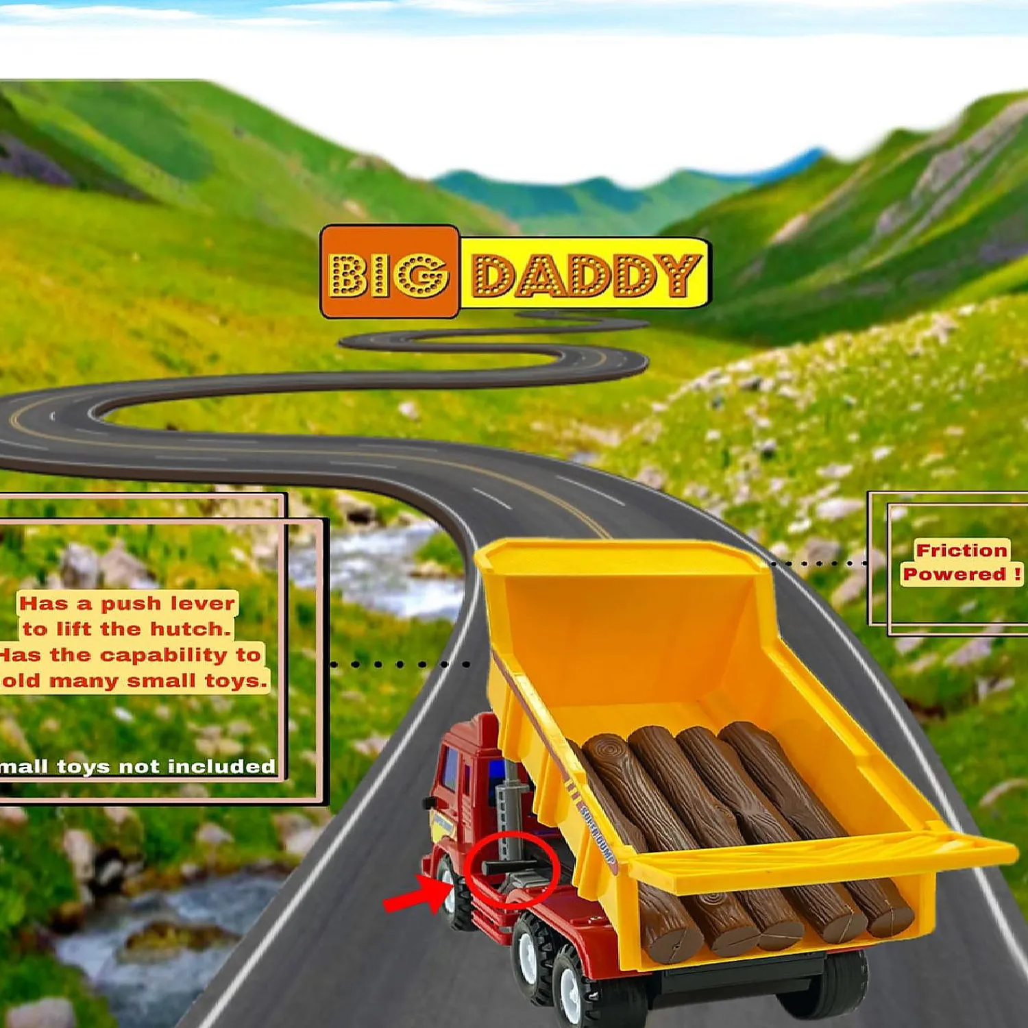 big_daddy_trucks__excavat_2.webp Oriental Trading Toy Cars*Big Daddy Trucks & Excavators - Light Weight Dump Truck