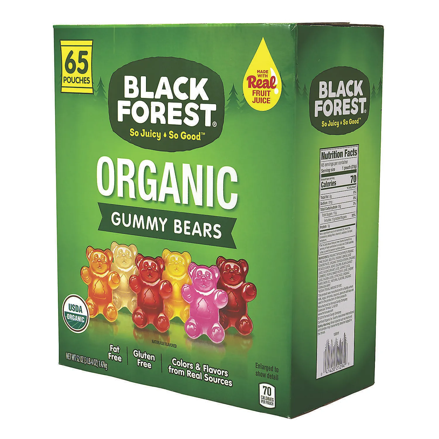 black_forest_organic_gumm_1.webp Black Forest Organic Gummy Bears, 0.8 Oz, 65 Count<Oriental Trading Outlet