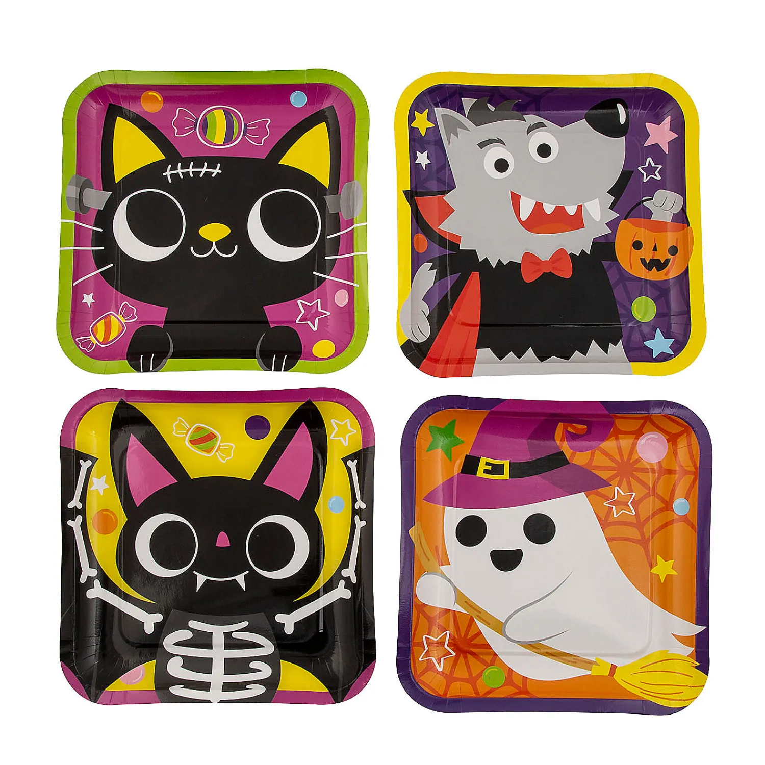 boo_crew_halloween_party__0-1.webp Boo Crew Halloween Party Square Paper Dinner Plates - 8 Ct.<Oriental Trading Sale