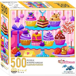Oriental Trading Puzzles*Brain Tree-Cake World 500 Piece Jigsaw Puzzles For Adults19.5