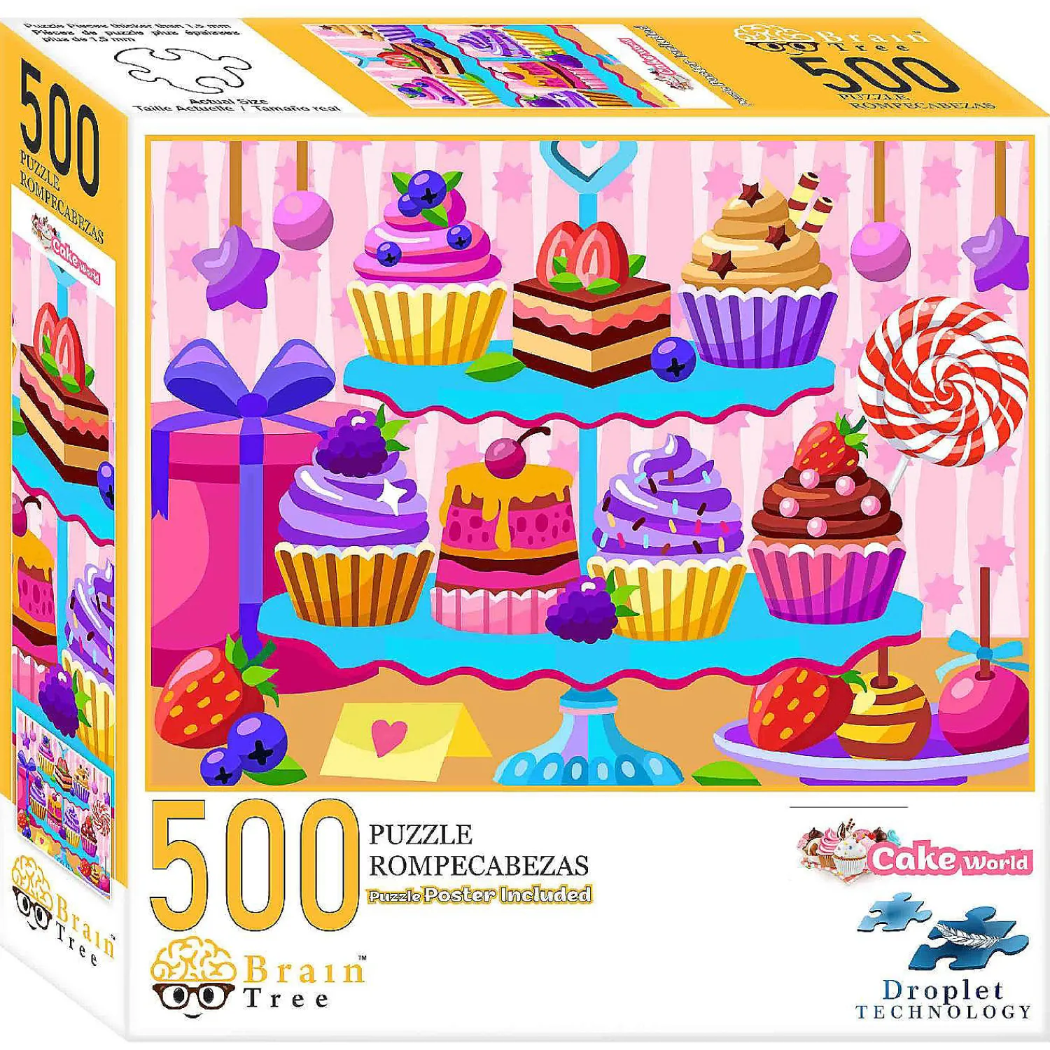 brain_treecake_world__pie_1.webp Oriental Trading Puzzles*Brain Tree-Cake World 500 Piece Jigsaw Puzzles For Adults19.5"Lx14.5"W