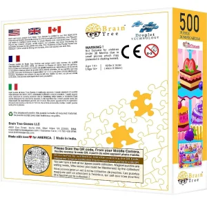 Oriental Trading Puzzles*Brain Tree-Cake World 500 Piece Jigsaw Puzzles For Adults19.5