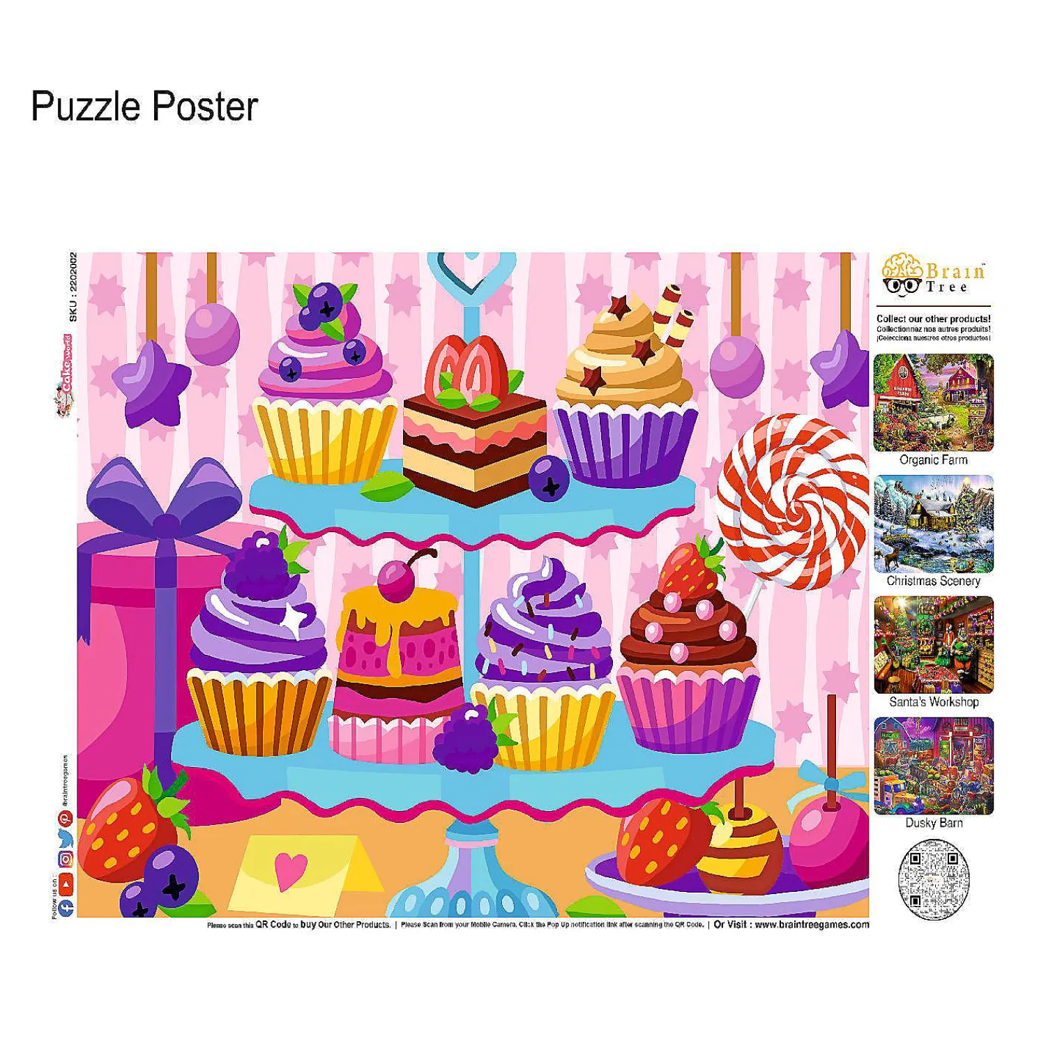 brain_treecake_world__pie_3.webp Oriental Trading Puzzles*Brain Tree-Cake World 500 Piece Jigsaw Puzzles For Adults19.5"Lx14.5"W
