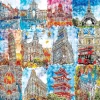 Oriental Trading Puzzles*Brain Tree-Colorful Wonders 1000 Piece Puzzle For Adults 27.5"Lx19.5"W