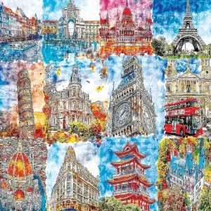Oriental Trading Puzzles*Brain Tree-Colorful Wonders 1000 Piece Puzzle For Adults 27.5