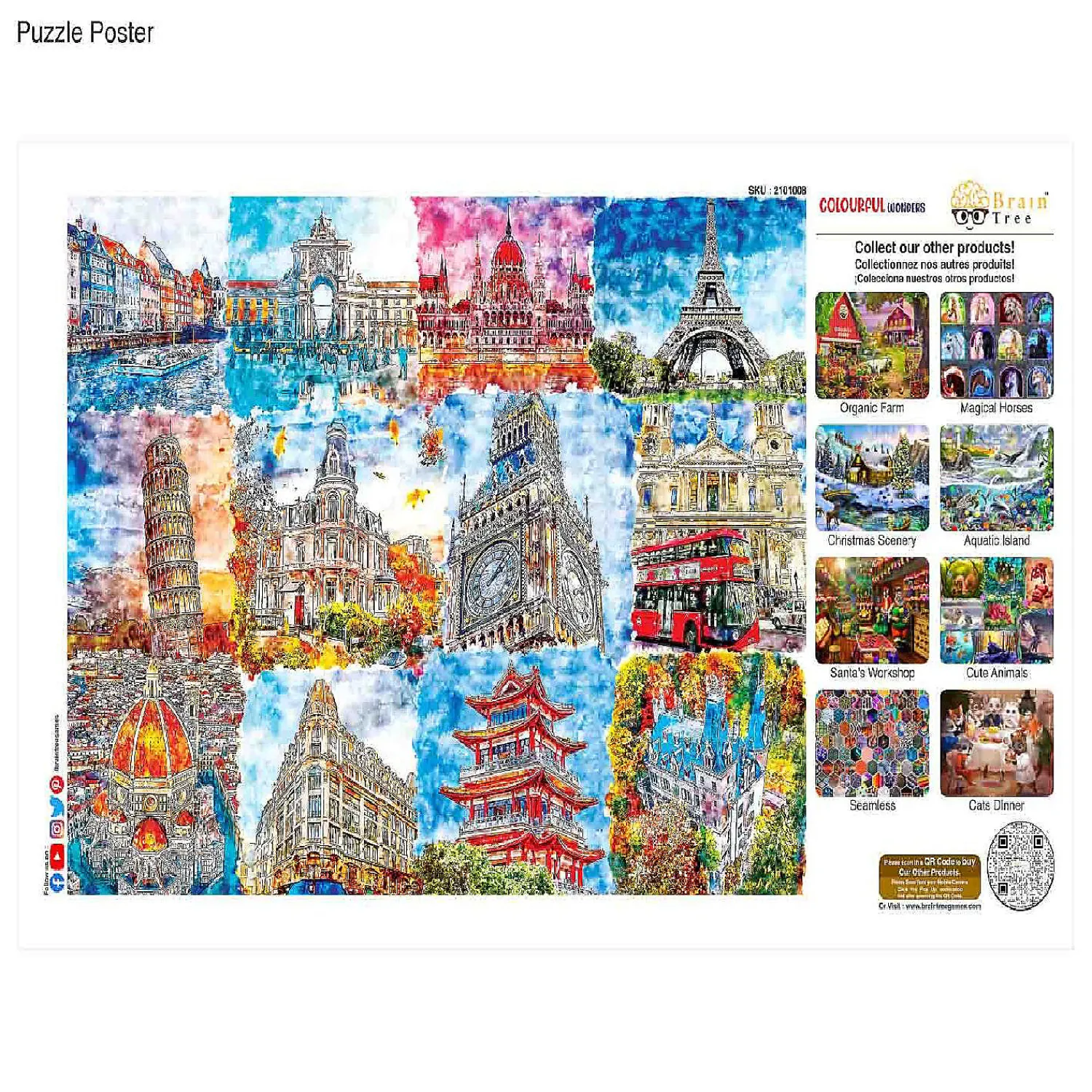 brain_treecolorful_wonder_2.webp Oriental Trading Puzzles*Brain Tree-Colorful Wonders 1000 Piece Puzzle For Adults 27.5"Lx19.5"W