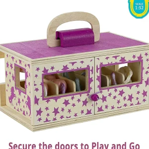 Oriental Trading Play Sets*Breyer Unicorn Magic Wooden Carry Stable Playset W/ 6 Unicorns