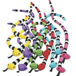 Bright Striped Stuffed Snakes - 12 Pc.<Oriental Trading Best