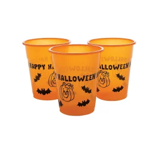 Bulk 50 Ct. Happy Halloween Pumpkin & Bats Plastic Cups<Oriental Trading Store