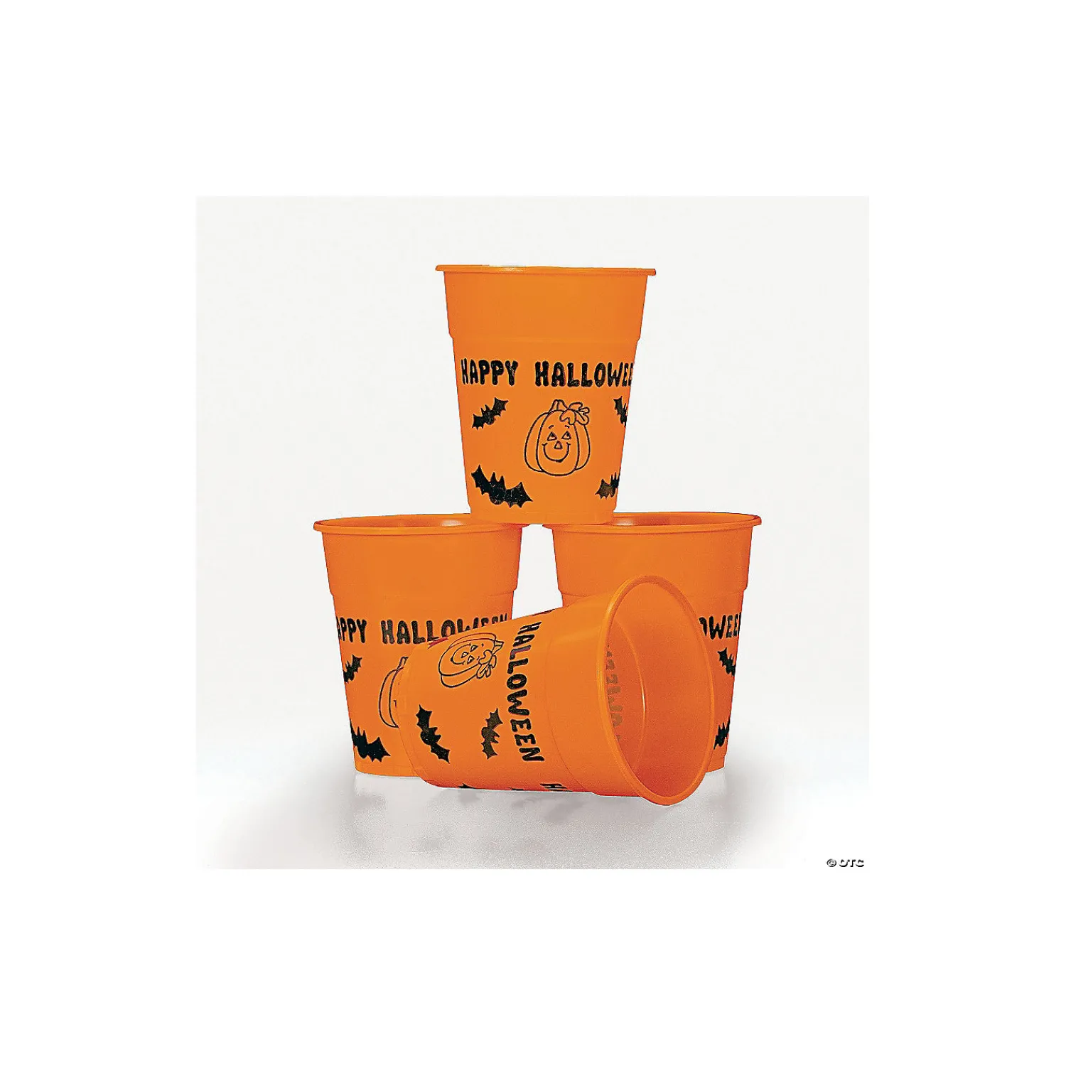 bulk__ct_happy_halloween__2-1.webp Bulk 50 Ct. Happy Halloween Pumpkin & Bats Plastic Cups<Oriental Trading Clearance