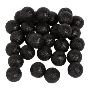 Bulk 120 Pc. Black Glitter Ball Vase Filler<Oriental Trading New