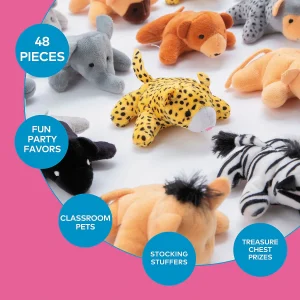 Oriental Trading Stuffed Animals & Plush Toys*Bulk 50 Pc. Bulk Mini Zoo Stuffed Animal Assortment
