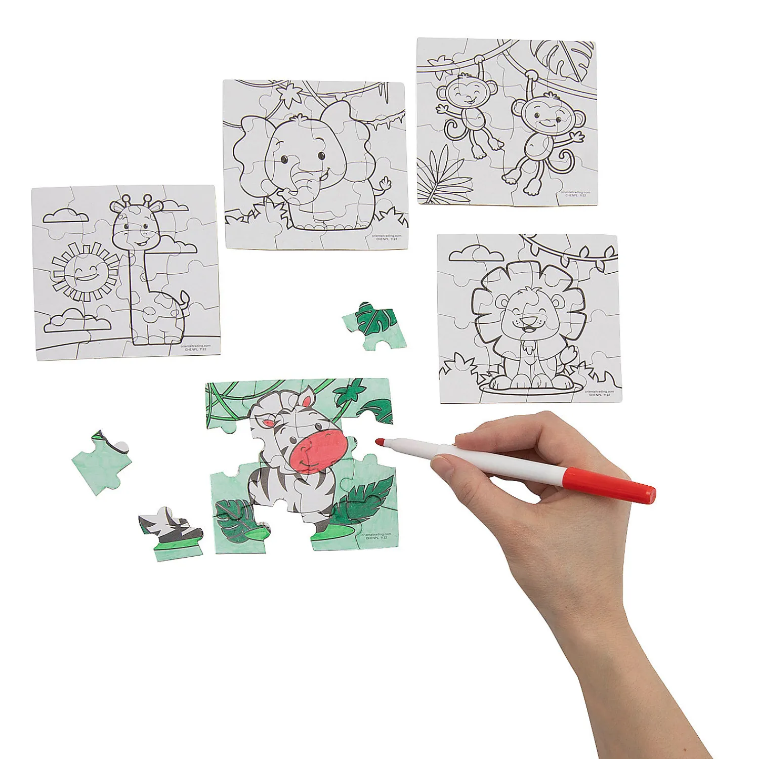 bulk__pc_color_your_own_a_0.webp Oriental Trading Puzzles*Bulk 50 Pc. Color Your Own Animal Puzzles