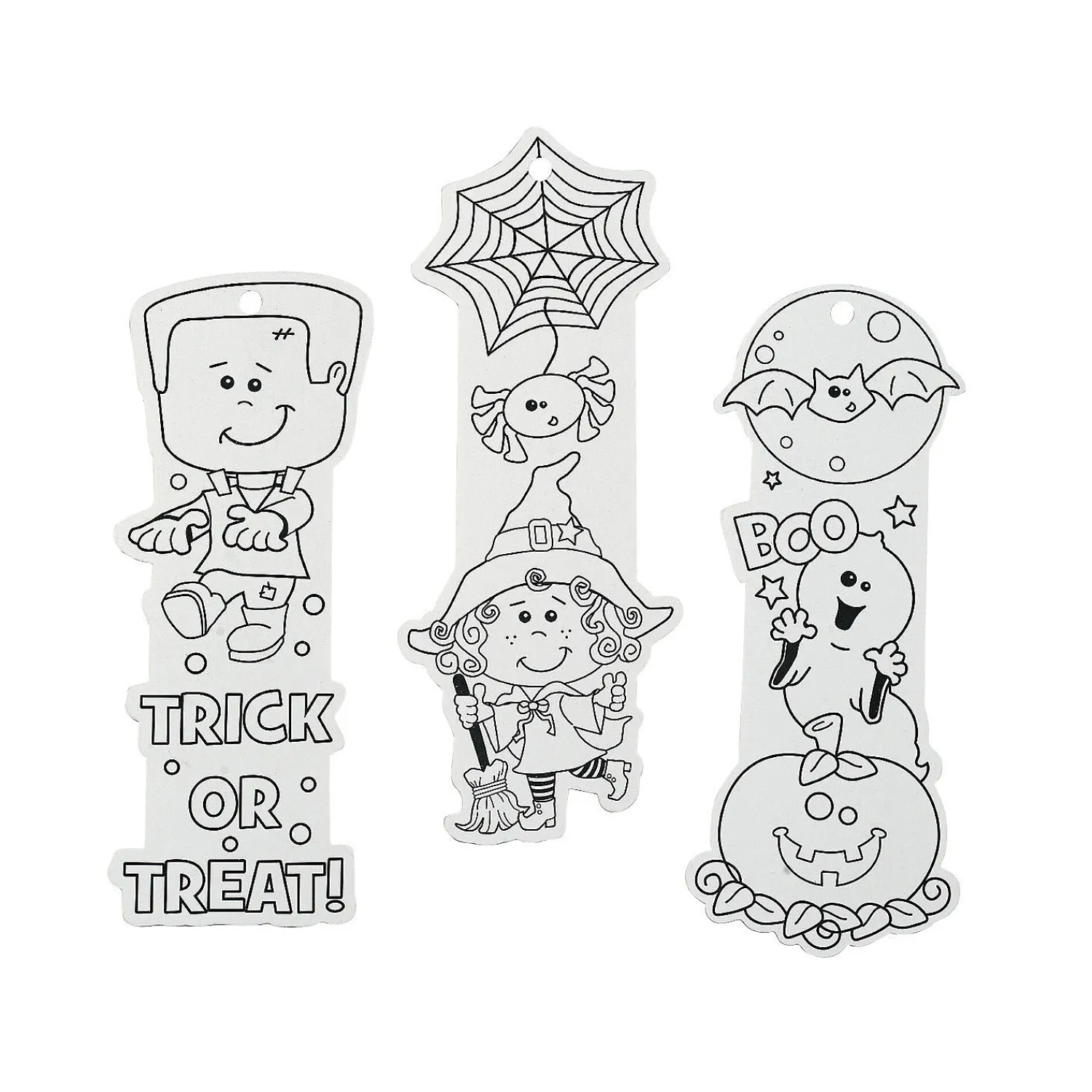 Bulk 50 Pc. Color Your Own Halloween Friends Bookmarks<Oriental Trading Store