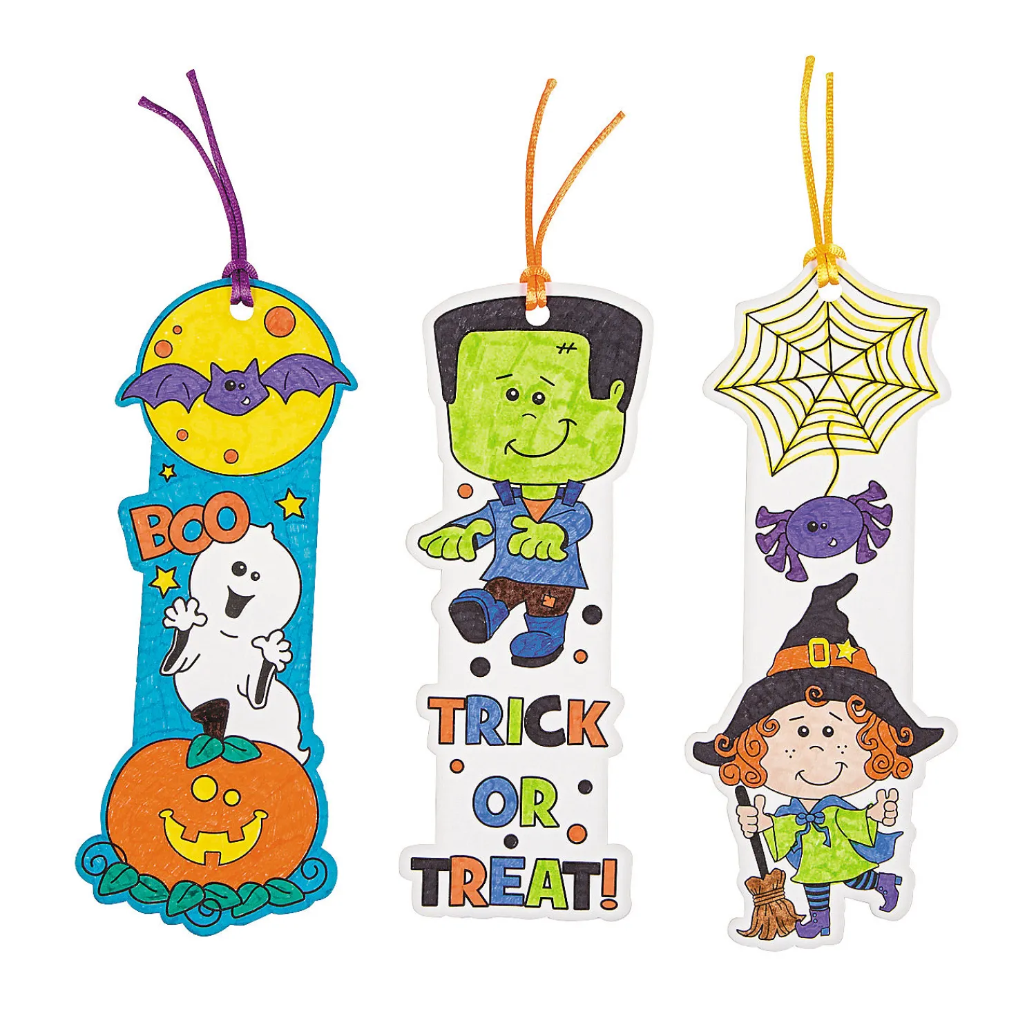 Bulk 50 Pc. Color Your Own Halloween Friends Bookmarks<Oriental Trading Store