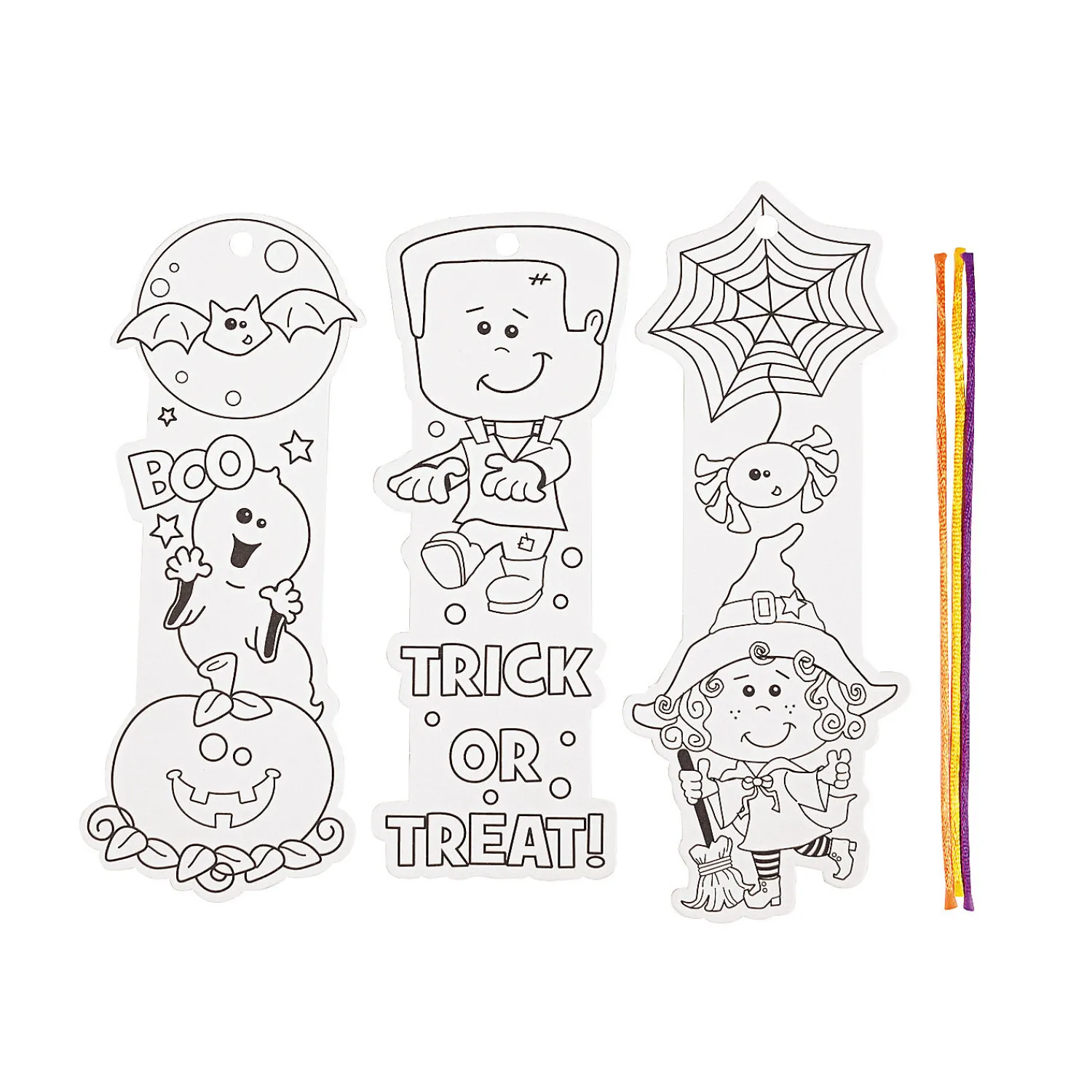Bulk 50 Pc. Color Your Own Halloween Friends Bookmarks<Oriental Trading Store