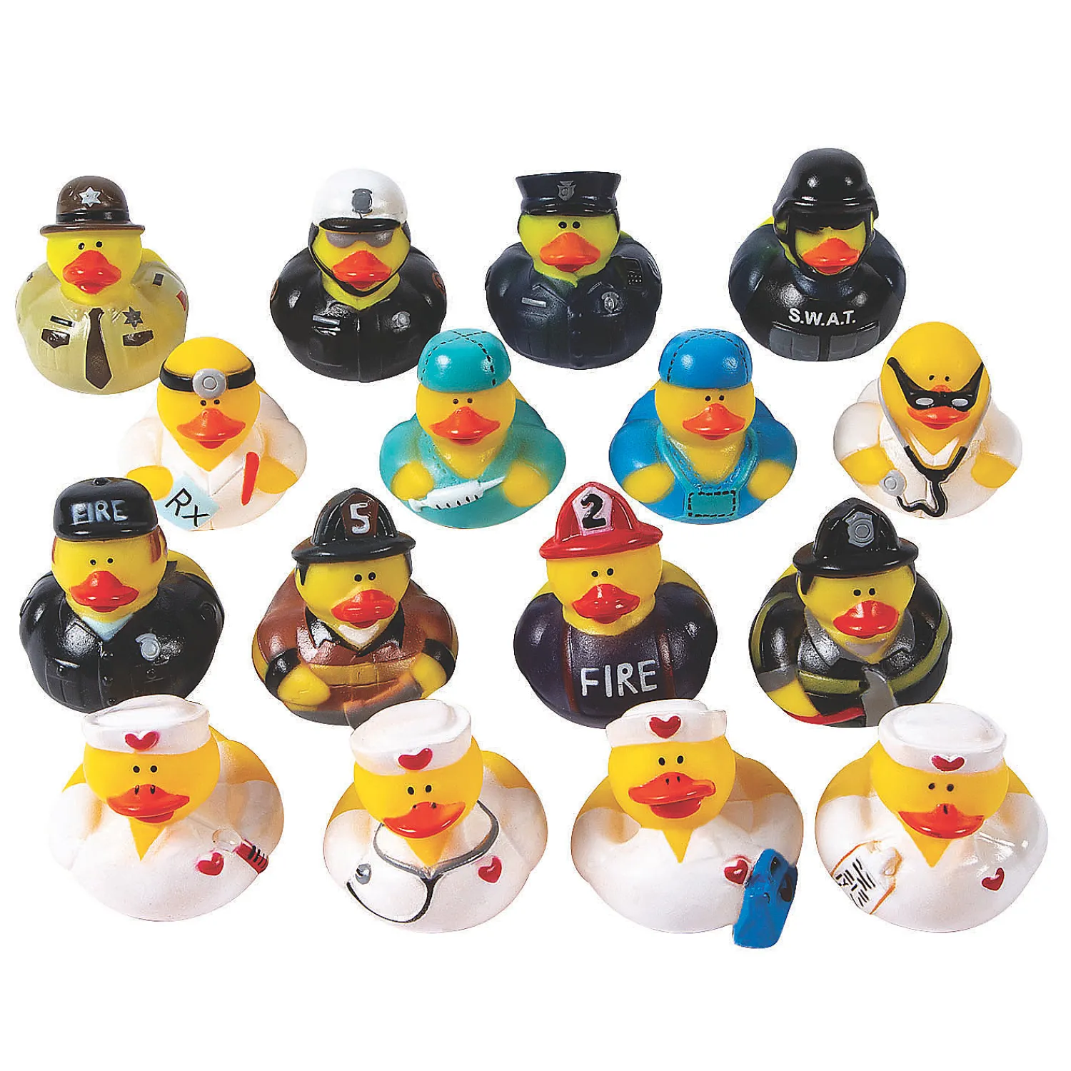 bulk__pc_community_helper_0.webp Oriental Trading Rubber Duckies*Bulk 48 Pc. Community Helper Rubber Ducks Assortment