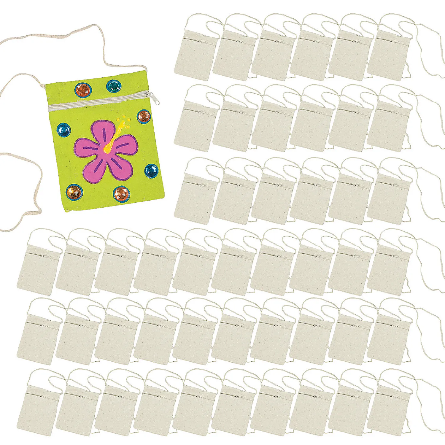 bulk__pc_diy_canvas_zippe_0.webp Bulk 48 Pc. Diy Canvas Zipper Purses<Oriental Trading Hot
