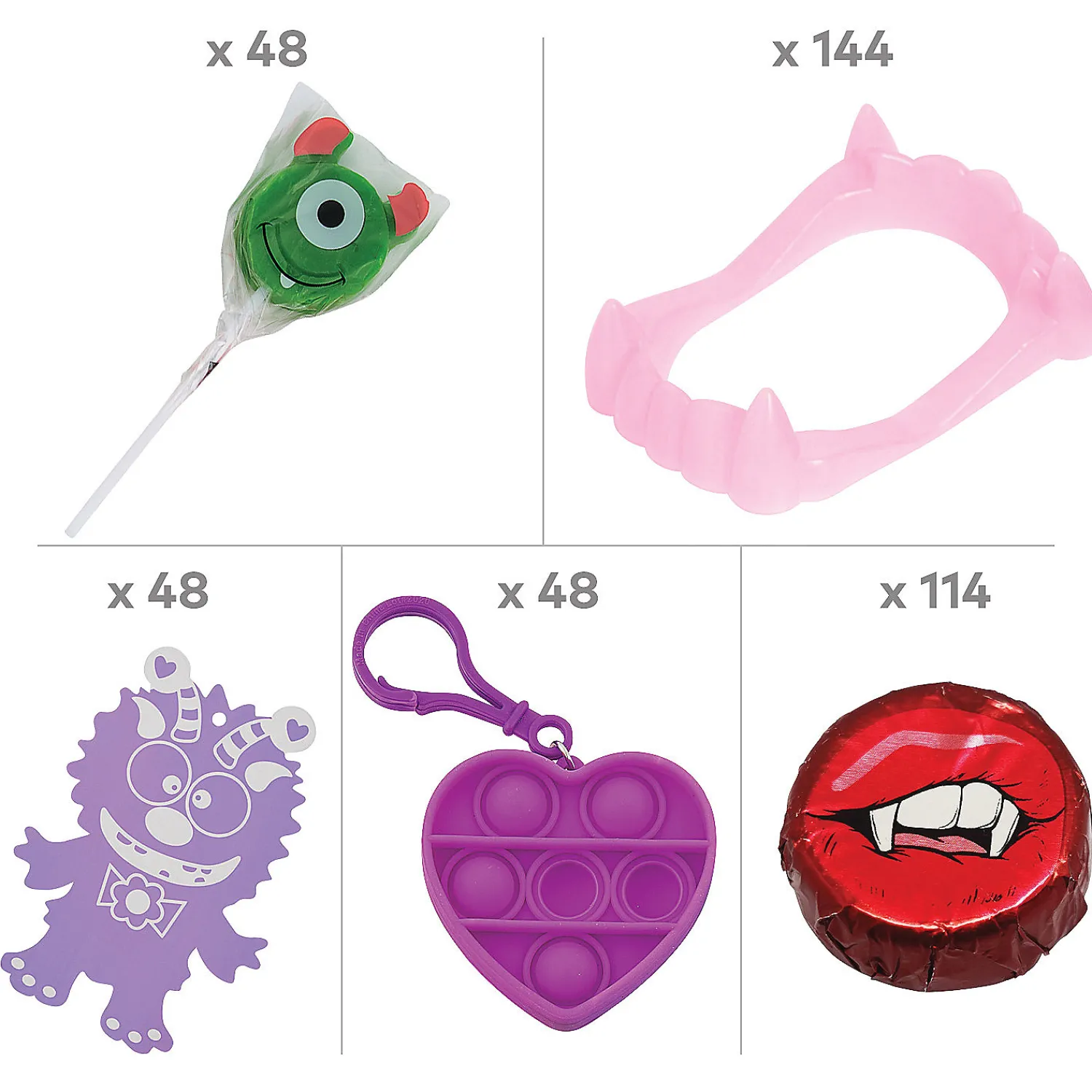 bulk__pc_fangtastic_valen_1.webp Oriental Trading Fidget Toys & Spinners*Bulk 402 Pc. Fangtastic Valentine's Day Handout Kit