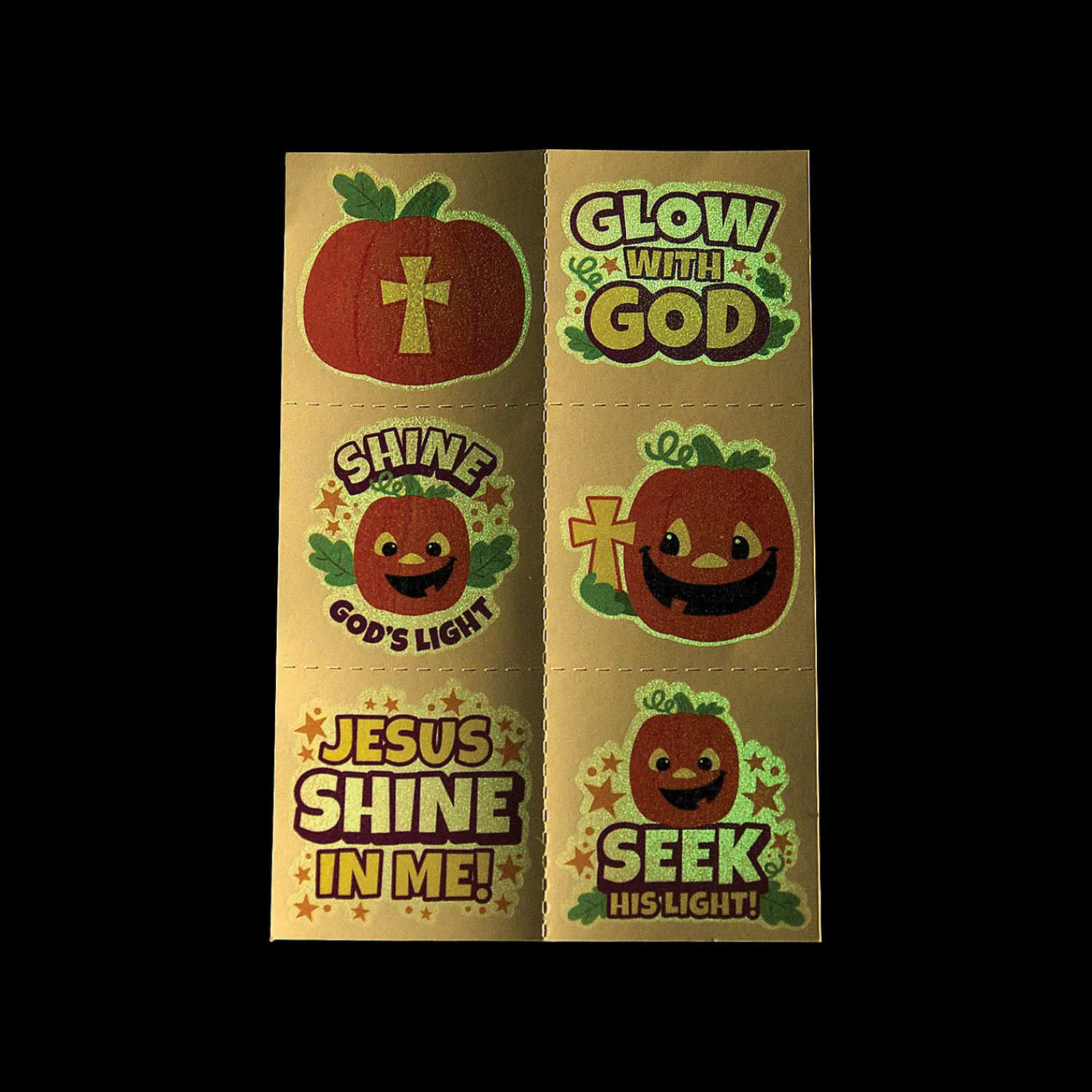 bulk__pc_glowinthedark_ch_0.webp Bulk 72 Pc. Glow-In-The-Dark Christian Pumpkin Temporary Tattoos<Oriental Trading Hot