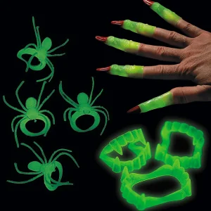 Bulk 288 Pc. Glow-In-The-Dark Creepy Halloween Accessories Kit<Oriental Trading Shop