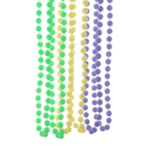 Oriental Trading Glow Jewelry*Bulk 48 Pc. Glow-In-The-Dark Mardi Gras Bead Necklaces