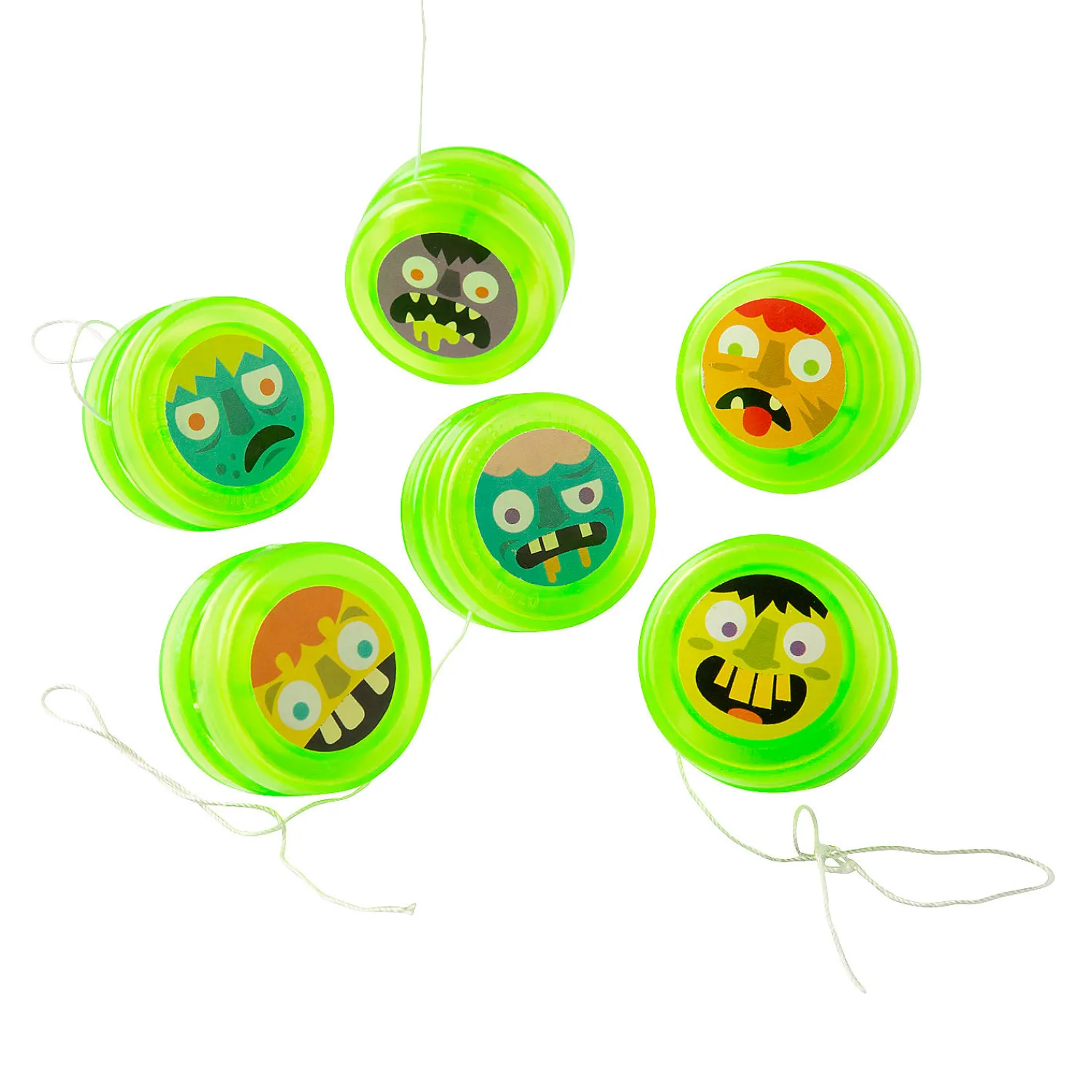 bulk__pc_glowinthedark_mi_1.webp Bulk 48 Pc. Glow-In-The-Dark Mini Zombie Yoyos<Oriental Trading Hot