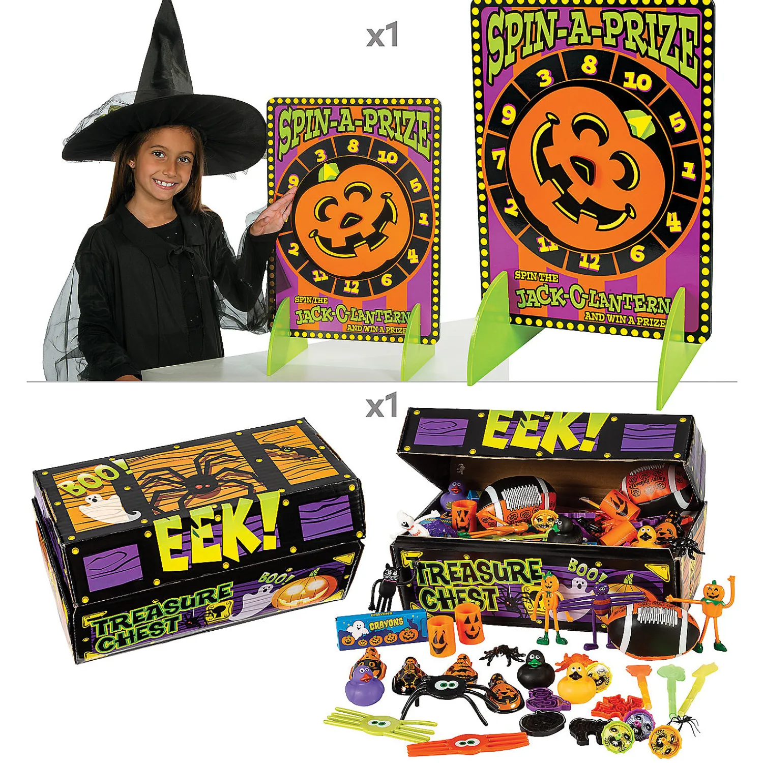 bulk__pc_halloween_game_w_1.webp Bulk 101 Pc. Halloween Game Wheel & Prize Kit<Oriental Trading Best