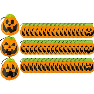 8 3/4" Bulk 72 Pc. Halloween Pumpkin Plastic Goody Bags<Oriental Trading Hot
