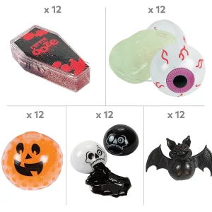 Oriental Trading Putty & Squishy Toys*Bulk 60 Pc. Halloween Sticky & Slime Giveaway Kit