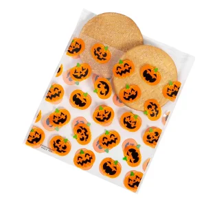Bulk 144 Pc. Jack-O'-Lantern Clear Plastic Cookie Bags<Oriental Trading New