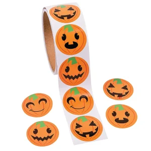 Bulk 100 Pc. Jack-O'-Lantern Face Stickers<Oriental Trading Sale