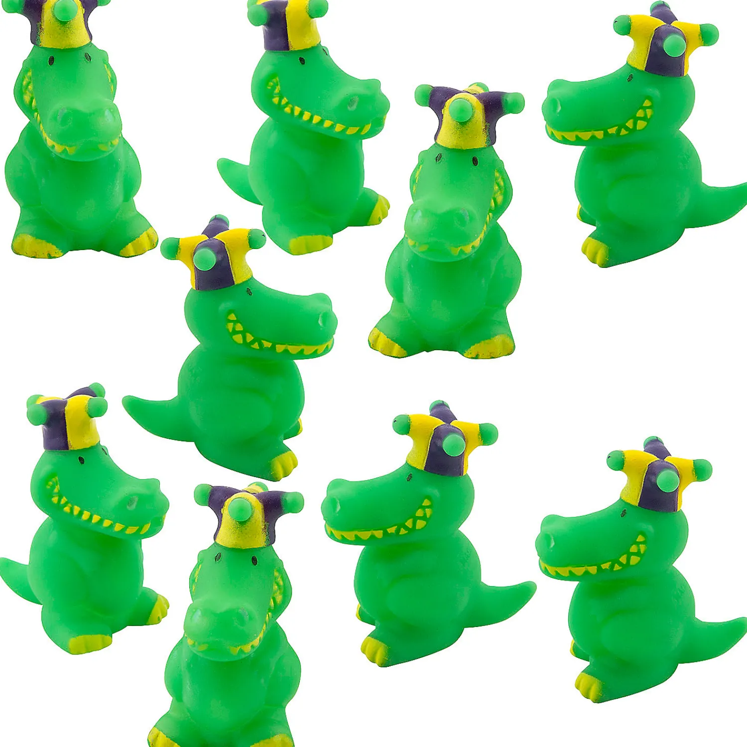 bulk__pc_mardi_gras_allig_0.webp Oriental Trading Character Toys*Bulk 72 Pc. Mardi Gras Alligators