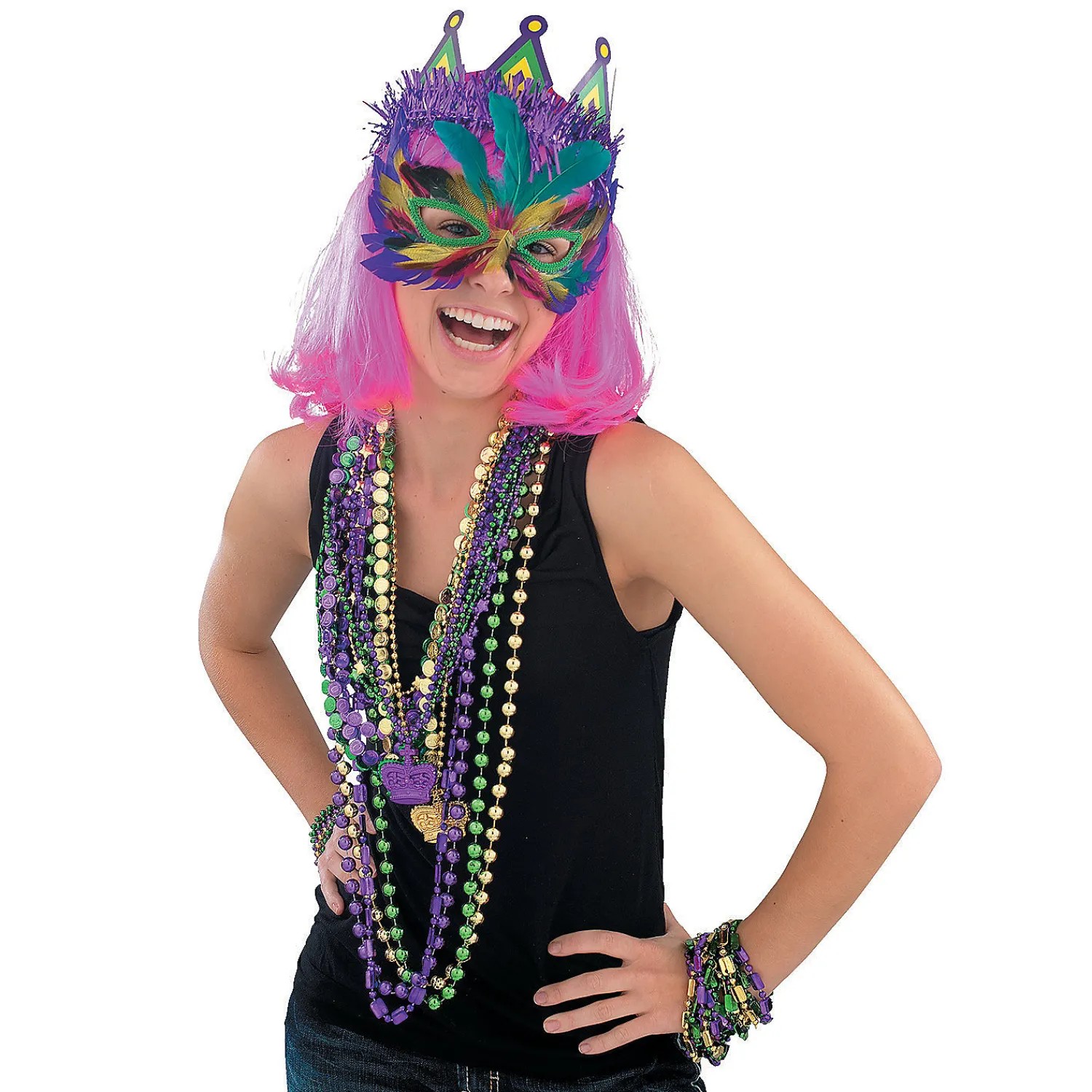 bulk__pc_mardi_gras_bead__3.webp Oriental Trading Necklaces*Bulk 500 Pc. Mardi Gras Bead Necklace Assortment