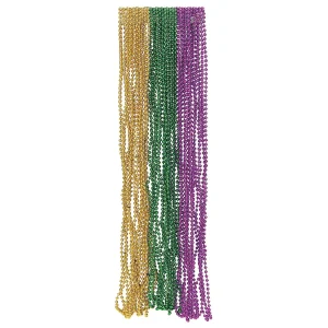Oriental Trading Necklaces*Bulk 144 Pc. Metallic Mardi Gras Bead Necklace Assortment